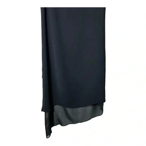 1857. WHITE HOUSE BLACK‎ MARKET ASYMMETRICAL DRESS/TUNIC SIZE 2 BLACK IN COLOR - Picture 10 of 10